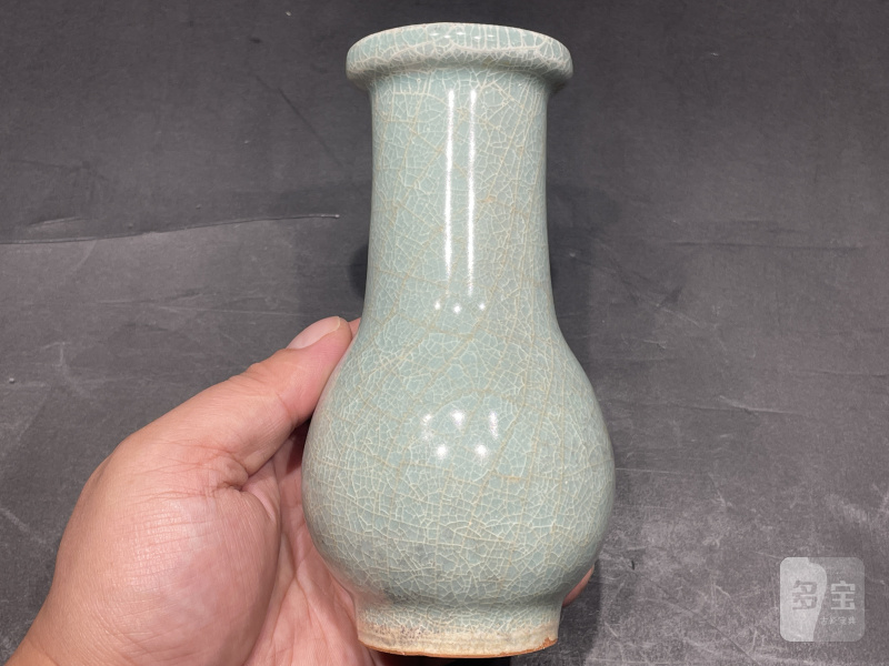 明 龙泉官粉青釉箸瓶（溪口窑） - 图5